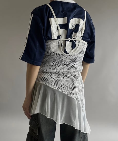 【USED】 Lace Patterned Camisole Top/240706-009