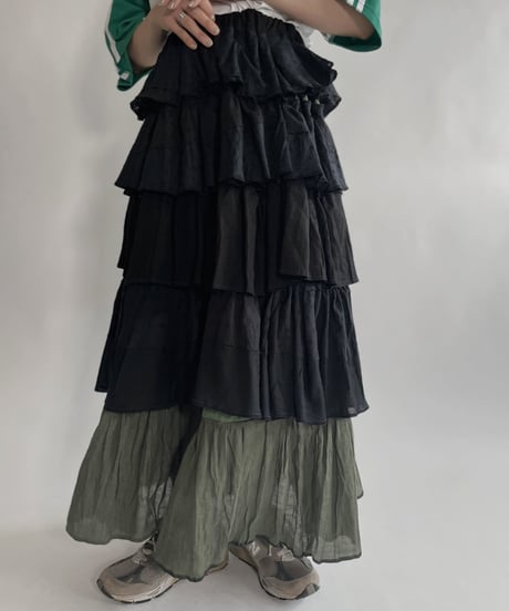 【RE;CIRCLE】 RE Tiered skirt / 220723-011