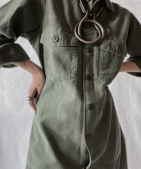 【RE;CIRCLE】  RE Fatigue One-piece Shirt①/20210819-044