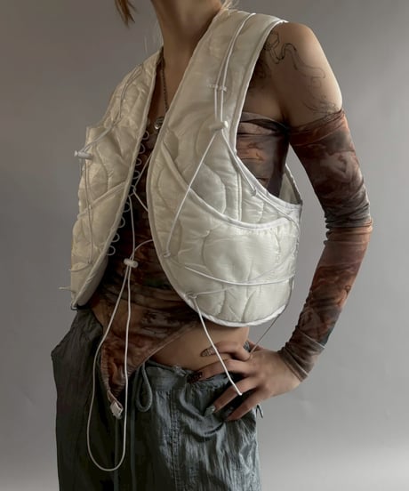 【RE;CIRCLE】 RE Liner Code Vest White / LINER-09