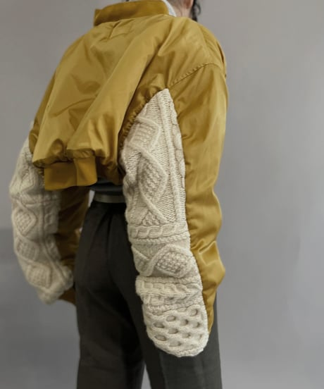 【RE;CIRCLE】 RE Short MA-1 Alan Docking Jacket Mustard Color / 221208-004