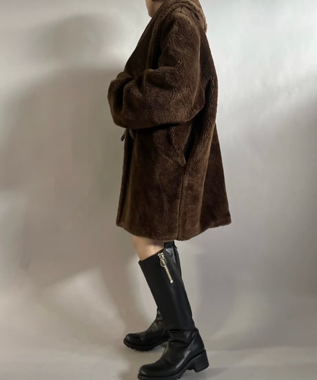 【USED】 Made in ITALY Fake Fur Coat /241221-023