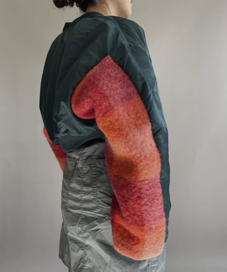 【RE;CIRCLE】 RE Short MA-1 Blanket Docking Jacket Navy / 221208-012