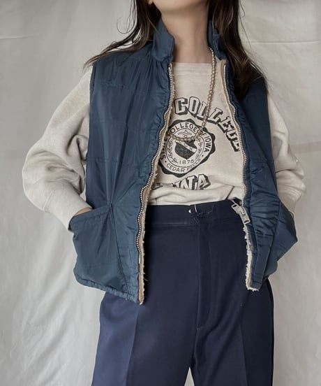 【USED】 Reversible Boa Vest - TALON Zip / 220120-049