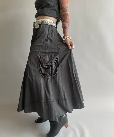 【USED】 Cargo Pocket Long Skirt/ 240914-015