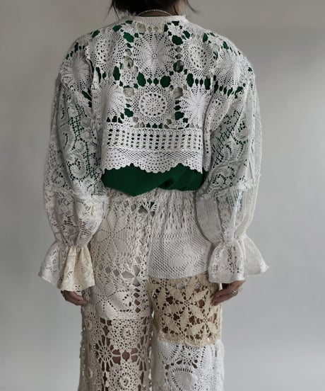 【RE;CIRCLE】 RE Crochet Lace Patchwork Bolero / 220526-033