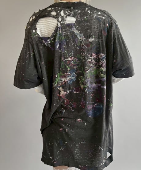 【USED】 Damage Paint T-shirt&Thermal Top /260607-030