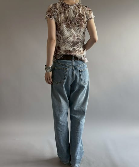 【USED】 Sheer Design S/S Top / 260622-011