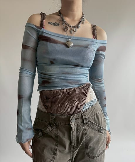 【USED】 Design Sheer Top / 250705-025