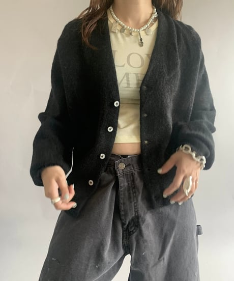 【USED】 Made in USA 60~70's HKOCH'S ALPACA Knit Cardigan /241109-024