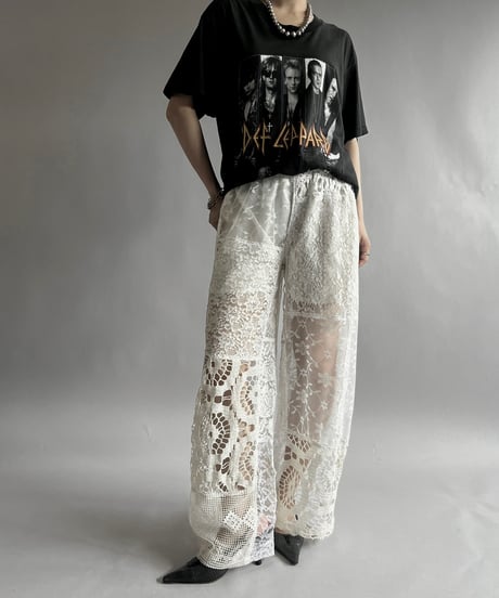 【RE;CIRCLE】 RE Crochet Patch Pants / 240829-001