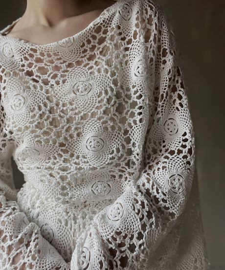 【RE;CIRCLE】 RE Crochet L/S Top⑩/20220317-019