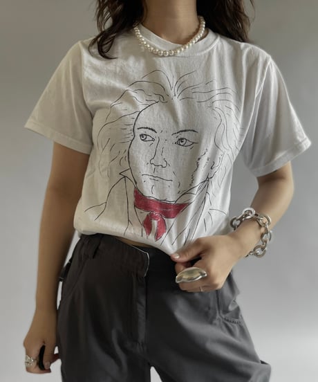 【USED】 Hand Paint Beethoven T-Shirt  /240608-005