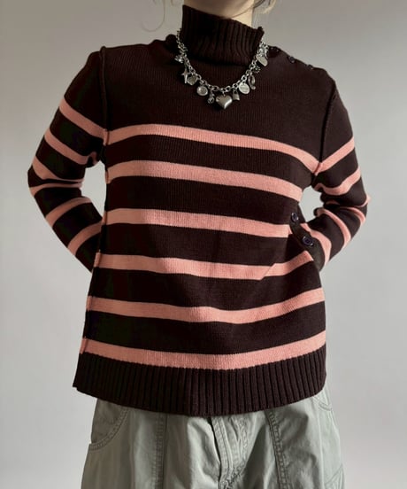 【USED】 Paul Smith Jeans Border Pattern Knit Top/ 260228-015