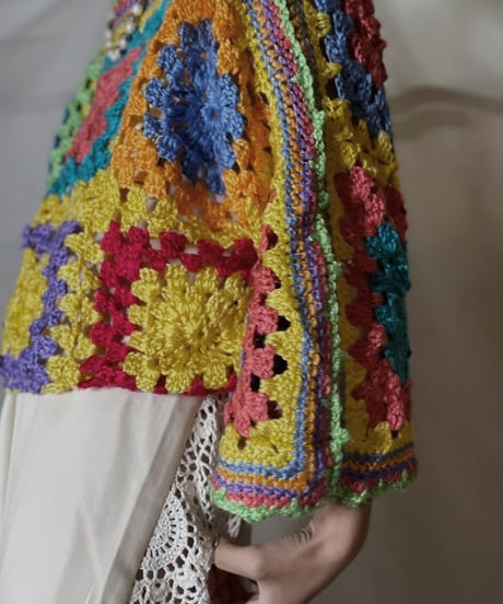 【RE;CIRCLE】 RE Granny Knit S/S Top②/210917-016