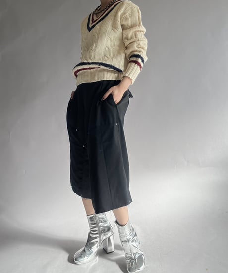 【RE;CIRCLE】 Re Suit Double Knee Shorts/ 241130-026