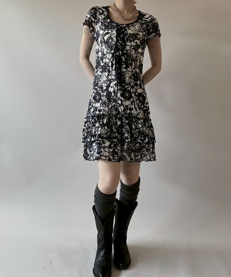 【USED】 Flower Pattern S/S One-Piece  / 250628-002