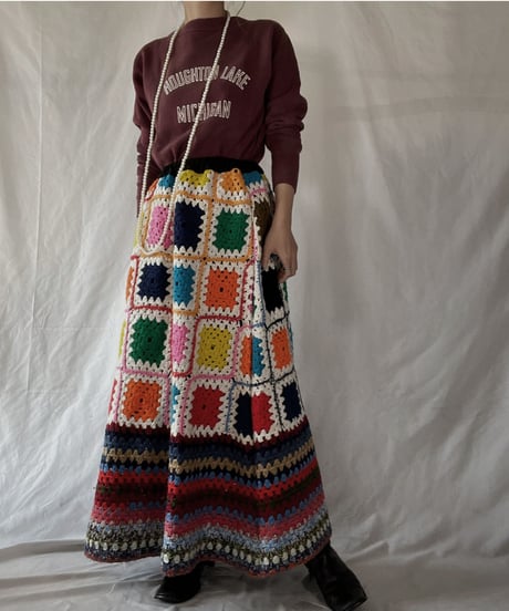【RE;CIRCLE】 RE Granny Long Skirt②/211216-041