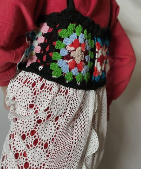 【RE;CIRCLE】 RE Granny Knit×Lace N/S One-piece②/210917-009