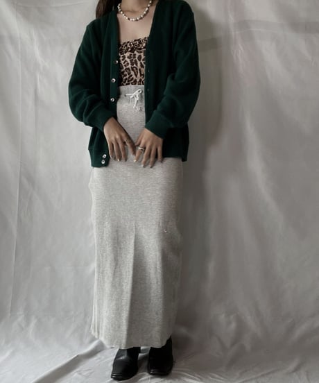 【USED】 Acrylic Knit Cardigan① /210930-025