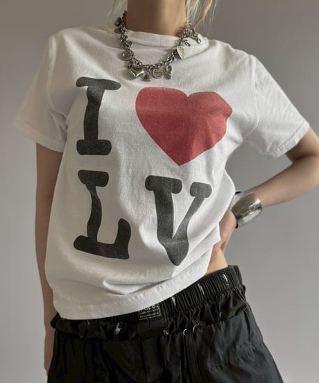 【USED】 RESIZED FRUIT OF THE LOOM I♡LV T-Shirt / 260627-013