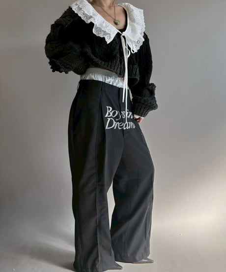 【RE;CIRCLE】 RE Suit Stencil Layered Slacks / Ivory / 251106-004