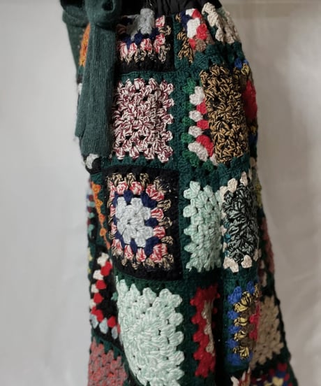 【RE;CIRCLE】 RE Granny Knit Long Skirt④/211014-024