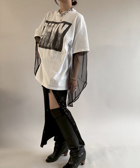 【USED】 90's DKNY JEANS BOX ROGO T-Shirt/250510-088