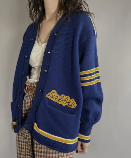 【USED】  Lettered Cardigan / 221105-001