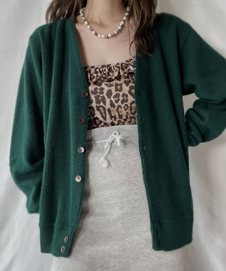 【USED】 Acrylic Knit Cardigan① /210930-025