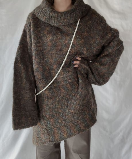 【USED】    Mohair Knit Top④/211216-005