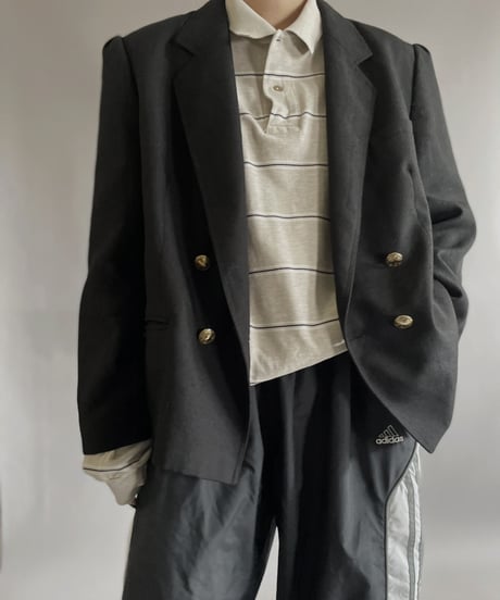 【USED】 Poly & Viscose Blazer Black / 221210-016
