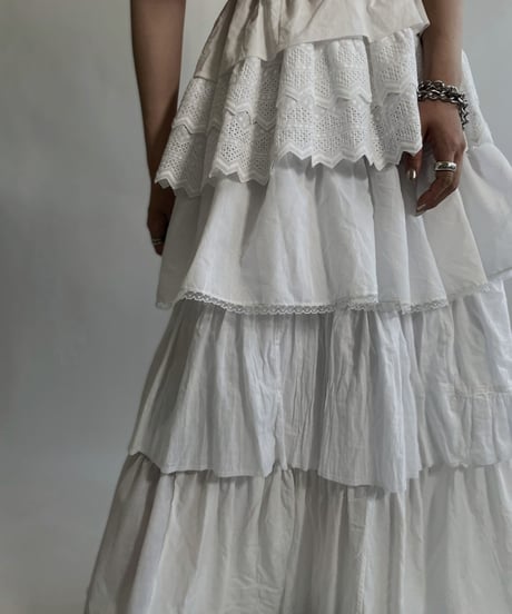 【RE;CIRCLE】 RE Tiered skirt / 220716-009