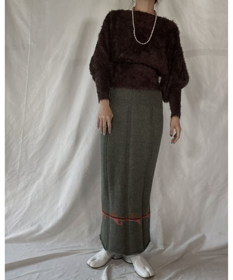 【USED】    Shaggy Knit Top/211216-022