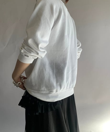 【USED】 Made in USA 90's Hanes Dog Print Sweat Top/241124-024