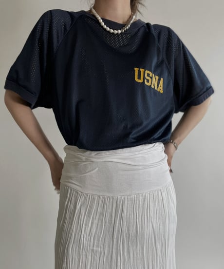 【USED】 Double Face USNA Short Sleeves T-shirt / 220507-034