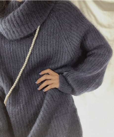 【USED】    Mohair Knit Top③/211216-004