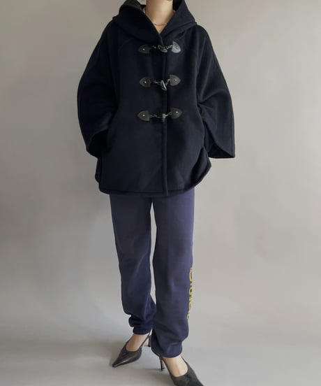 【USED】 Made in Italy Duffle Poncho Coat/240127-026