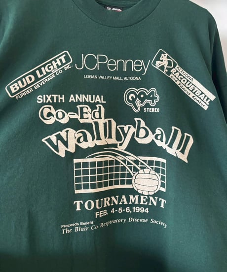 【USED】 Made In USA 94's FRUIT OF THE ROOM Go-Ed Wally ball L/S Tee / 260418-016