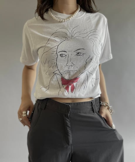 【USED】 Hand Paint Beethoven T-Shirt  /240608-005