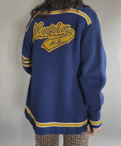 【USED】  Lettered Cardigan / 221105-001