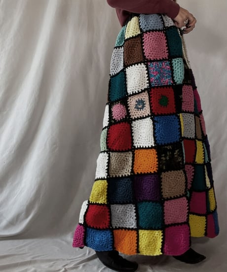 【RE;CIRCLE】 RE Granny Long Skirt①/211216-040