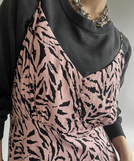 【USED】 AFRM Zebra Patterned Camisole Long One-Piece  /240928-008