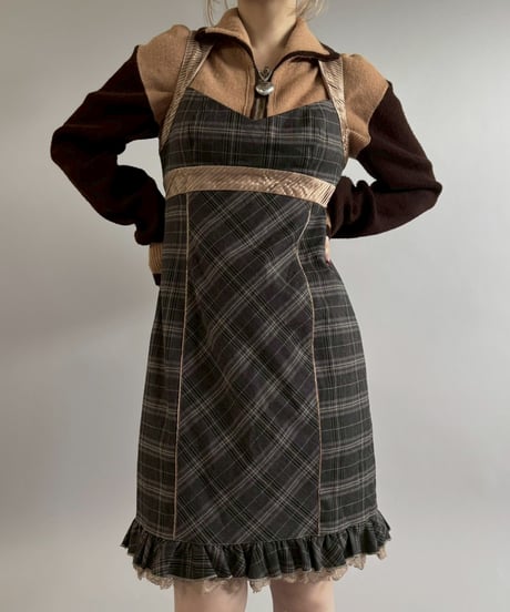 【USED】 bebe Plaid N/S One-Piece /260117-006
