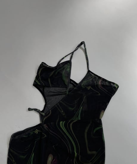 【USED】 Mesh Patterned One-piece / 220409-016