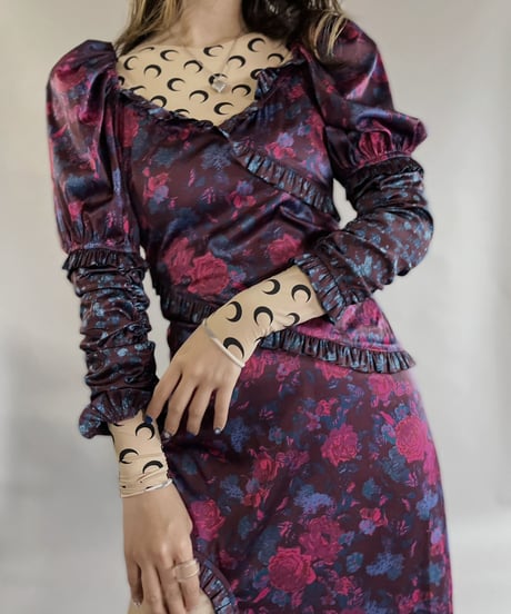 【USED】 Poly Flower Patterned One-piece / 230401-002