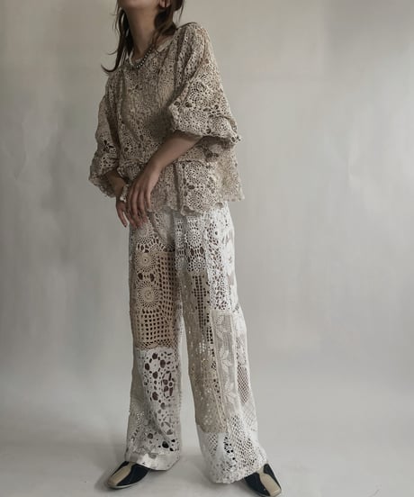 【RE;CIRCLE】 RE Crochet Top / 220623-014