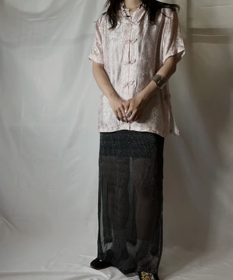 【USED】 Silk Chinese Shirt② /210805-035