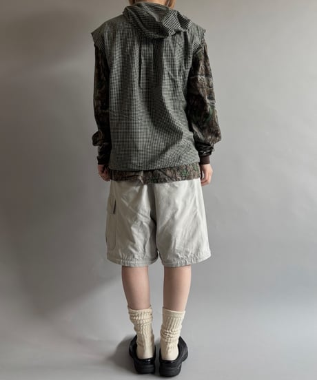 【RE;CIRCLE】 Stencil N/S Hooded Check Shirt  /  250911-005