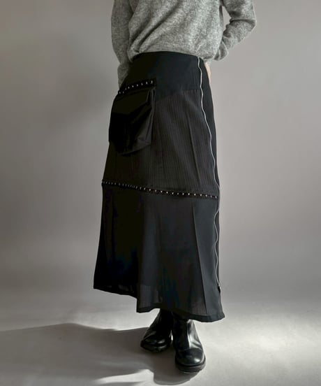 【RE;CIRCLE】 RE Suit Asymmetry Long Skirt / 260129-007